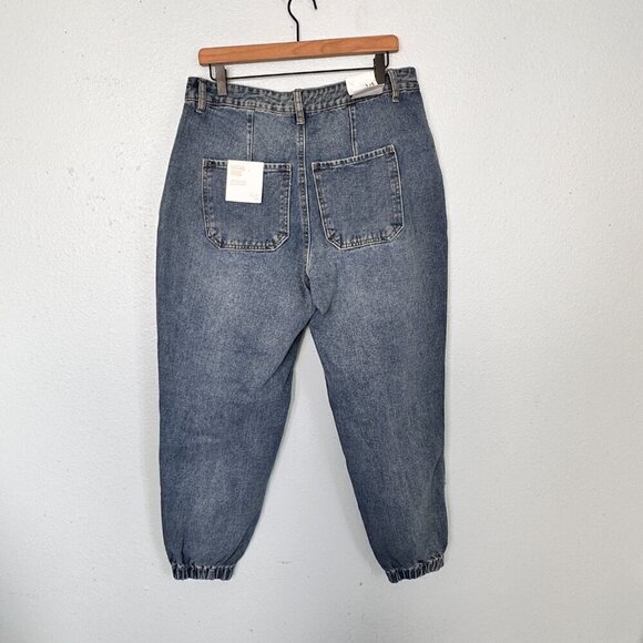 NWT Cali 1850 Jogger Jeans High Rise Destructed Rigid Denim 14 - Picture 6 of 6